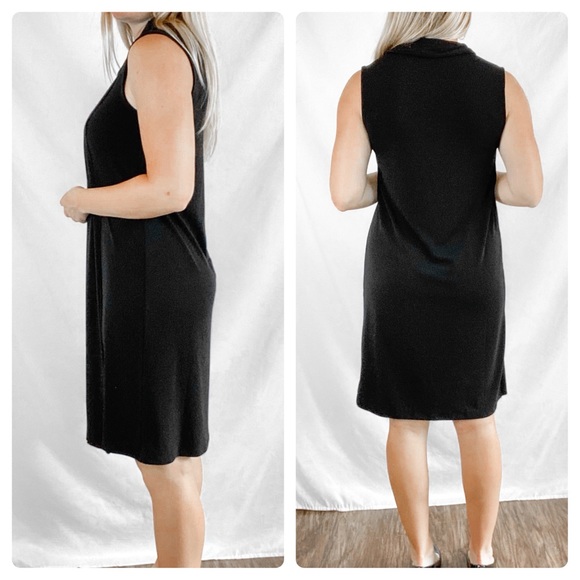 Banana Republic black sleeveless dress, size small - Picture 3 of 15
